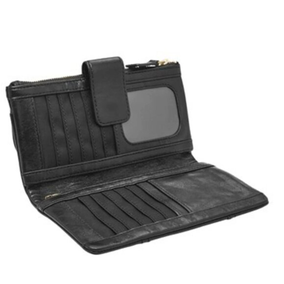 Fossil Women's Emory Leather Wallet Clutch - Picture 3 of 7